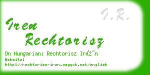 iren rechtorisz business card